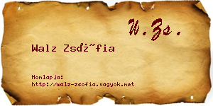 Walz Zsófia névjegykártya
