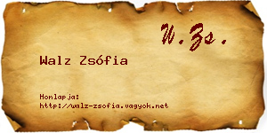 Walz Zsófia névjegykártya