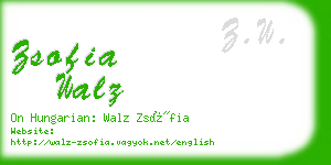 zsofia walz business card